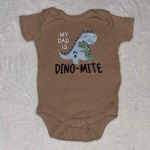 (3 for $10) Koala baby Brown Dino-Mite Kids One Piece bodysuit
